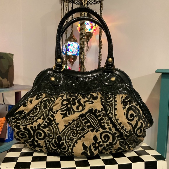 ISABELLA FIORE Heirloom Austin Handbag Purse Carpet Bag - Picture 4 of 7